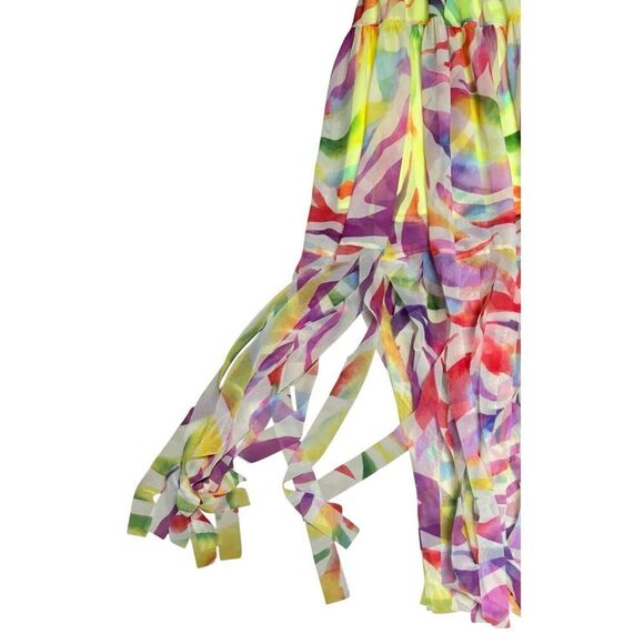 PRABAL GURUNG Falda Midi Multicolor Skirt in Multi Color NWT Size Small - Picture 4 of 8